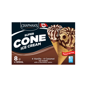 Chapman's Super Cone with Caramel Centre (8x120ml)