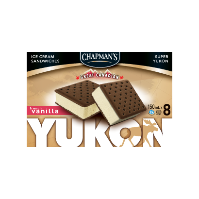 Chapman's Yukon French Vanilla Sandwich (8x150ml)