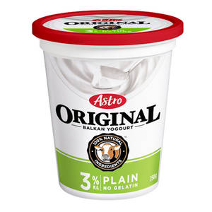 Astro Original 3% Balkan Style Yogurt Plain 750G