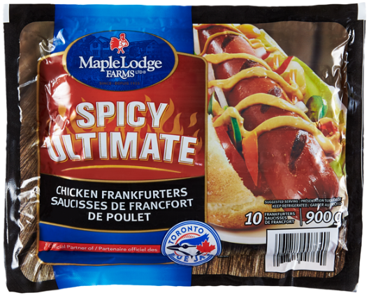 Maple Lodge Farms Spicy Ultimate Chicken Frank 900G