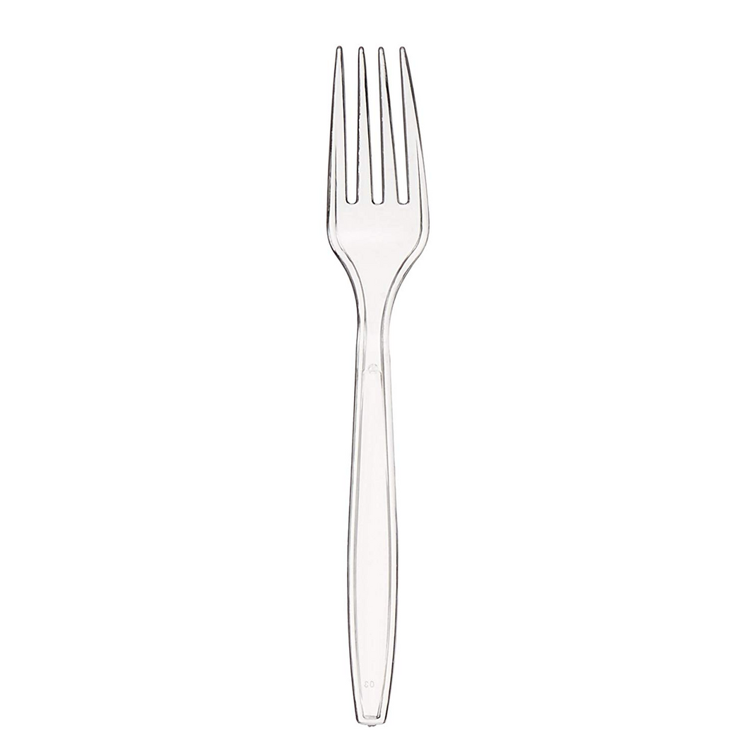 Dispose Heavy Clear Plastic Fork (40x24/Pack) - Sold in Case