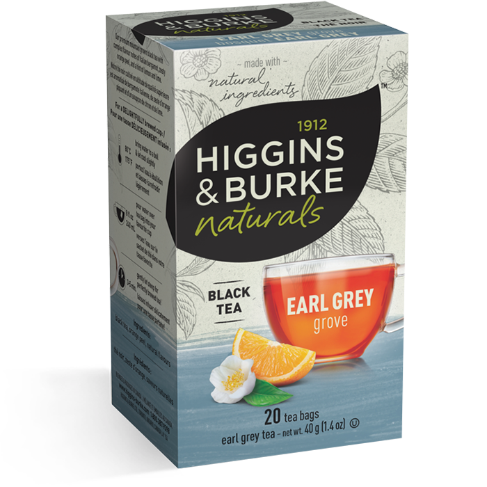 1912 HIGGINGS & BURKE Naturals Black Tea Early Grey Grove (20 Bags)