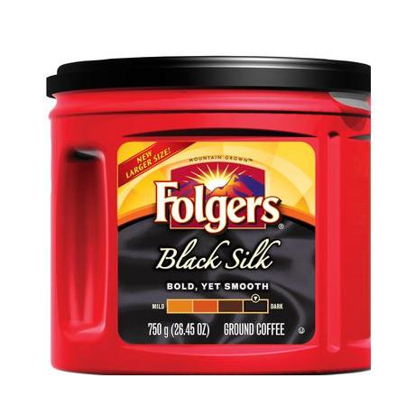 Folgers Black Silk Ground Coffee 750G