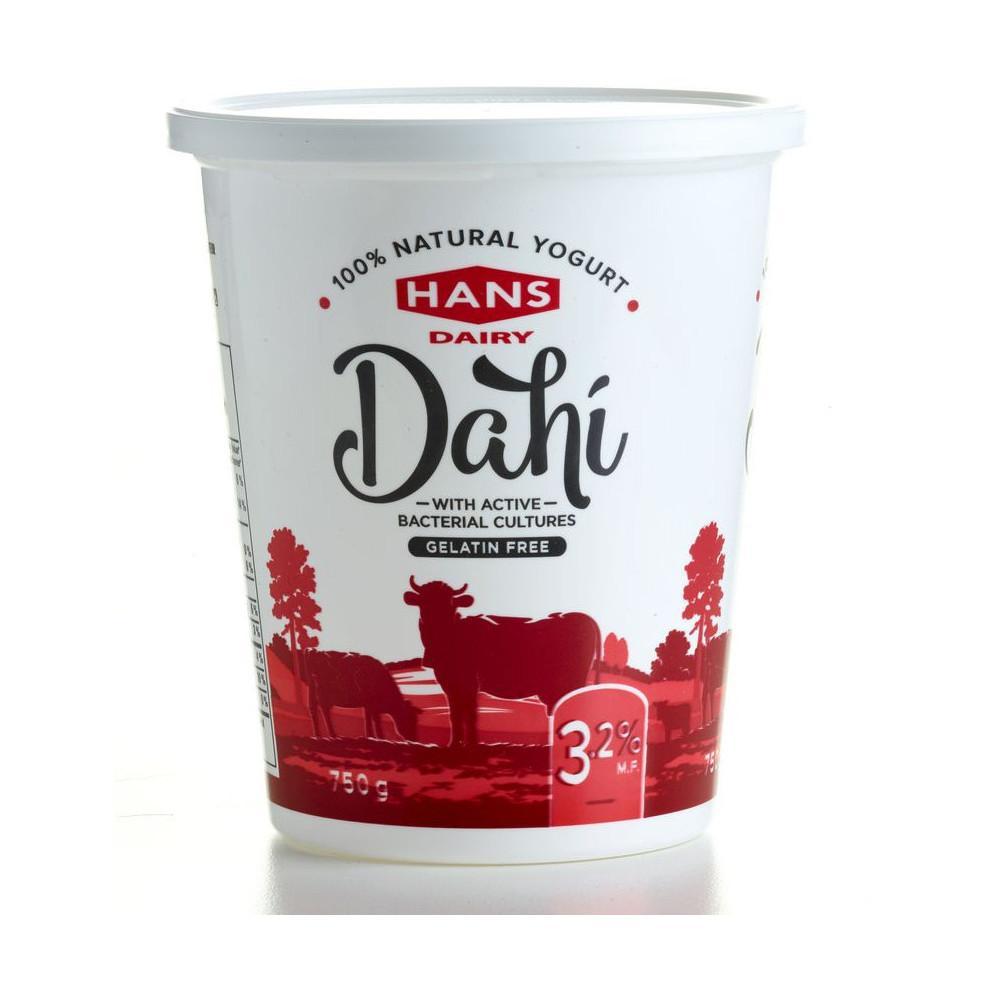Hans Dahi Natural Yogurt M.F. 3.2% 750G
