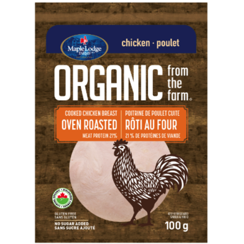 Maple Lodge Farms Natural Organic Oven Cooked Chicken Breast Deli 100g
