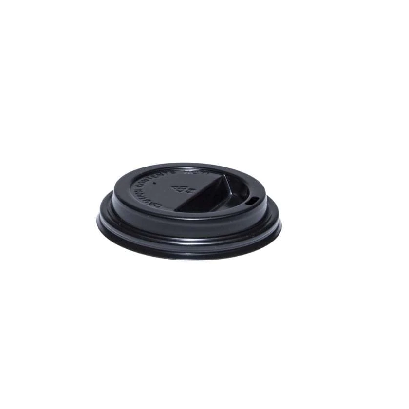 Morning Dew Black Dome Slip Lids 10-24 oz - 50 Counts