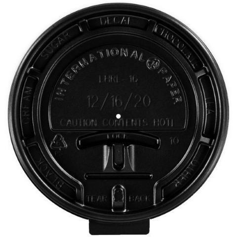 Morning Dew Black Tear-Back Lids 10-24 oz - 1000 Counts