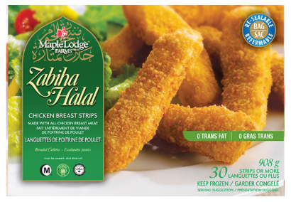 Zabiha Halal Chicken Strips, 908G